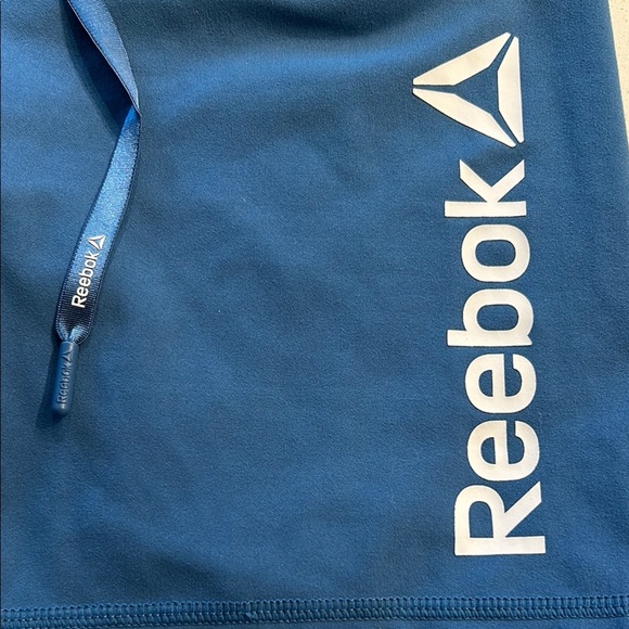 Reebok Blue Bike Shorts with Stretchy Fabric and Wide Waistband - Picture 4 of 8